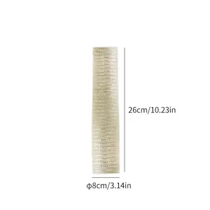 Dekorasi Rumah Berkualitas Tinggi 10 Yard Gulungan Pita Perak Mengkilap Pita Jaring PP untuk Dekorasi Karangan Bunga dan Pohon Natal - Product Image 5