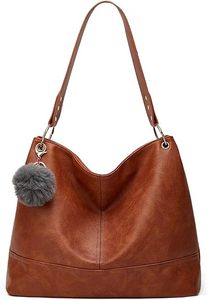 Bolso Tote de PU de Gran Capacidad con Cierre de Cremallera, Estilo Retro Europeo Americano, Patrón Sólido, Bolso de Hombro Individual - Product Image 2