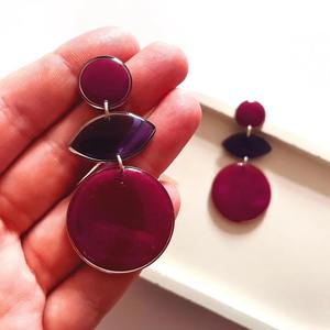 <b>Top</b> Selling Personalized Resin <b>Earrings</b> With Unique Design Trendy Handmade Gift For Women And Girls Available At Best Price - Product Image 3