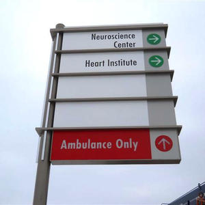 Illuminazione indipendente supermercato centro commerciale direzionale pilone segnaletica messaggio guida totem pilastro segno - Product Image 3