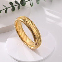 Pulsera de Cadena de Acero Inoxidable Personalizada, Chapada en Oro, Resistente al Agua, de Lujo, Moderna, para Fiestas, Joyería de Moda para Mujer