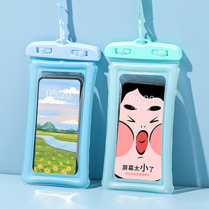 Waterproof Phone Case Transparent Touchscreen For Swimming Diving Beach Rafting Outdoor Use Blue Black Yellow White Pink Green - Product Image 1