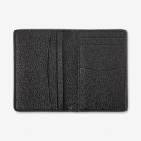 Dompet Kulit PU Bertekstur Pebble Grain Custom Logo Grosir, Penutup Paspor Lipat Dua, Tempat Kartu Kredit, ID, dan Uang Tunai Multi Slot