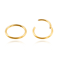 10PCS 18G Cincin Hidung Segmen Clicker Berengsel Bahan Stainless Steel Anting Telinga Piercing Perhiasan Unisex 6mm-10mm