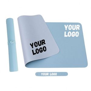 Full Color Logo Pu Leather Desk Large Size Anti-Scratch <b>Keyboard</b> Laptop Waterproof Mat Gaming Mouse Pad Custom Promotional Gifts - Product Image 1