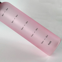 Bouteille d'eau en plastique incassable sans BPA, écologique, avec logo personnalisé, 1000 ml, isolation thermique 12-24h, style européen, poignée intégrée