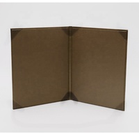 Couverture de menu plate en cuir PU A4 à 2 pages avec languettes d'angle pour café et restaurant, haute qualité, fabriqué par Yimi