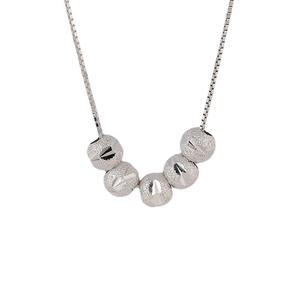 Five Blessings Necklace Korean Style 18K Gold Plated Ball Beads Geometric Design Everyday Wear Women's Clavicle Chain - Product Image 5