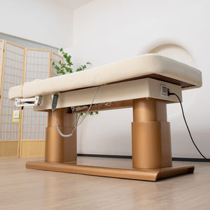 BUJUE Meubles de salon de luxe Table de lit électrique de massage de beauté cosmétique du visage en or blanc - Product Image 4