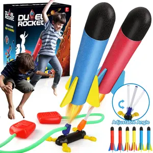 (Uniquement pour les clients américains) TOY Life Child Outdoor Games Assortiment de patins à pédales Lance-roquettes avec 6 fusées en mousse 2 lanceurs