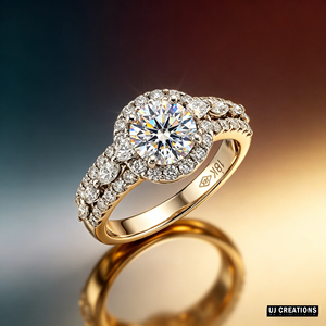 Anillo de Boda Personalizado de Oro Sólido S925/10K/14K/18K con Diamante Cultivado en Laboratorio de 1.0 Quilates, Corte Brillante, Calidad VVS-VS, para Fiesta - Product Image 5