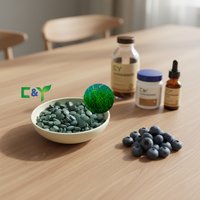 Poudre de spiruline de qualité alimentaire 100% pure, comprimés de spiruline en vente, marque privée