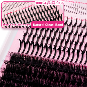 Extensions de cils individuels faits main, mixtes, en faux vison, légers, doux, en grappe, longs et effilés, pour volume intense - Product Image 4
