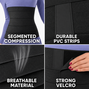 Faja Reductora Ajustable Negra Elástica para Control Abdominal, Soporte Postural y Moldeado Corporal para Gimnasio y Fitness - Product Image 2