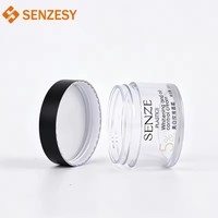 SENZESY - Envase de 50 ml, Cilindro PET Duradero, para Crema Facial, Mascarilla Capilar, Tarro para Crema, Tapa de Rosca, Envase Premium para Cosméticos Faciales