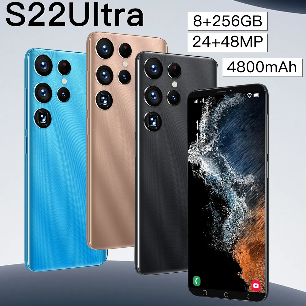 Original phone S22 ultra 5.5 Inch 8GB+256GB Android Smartphone 5g Phone Global Version Mobile Phone