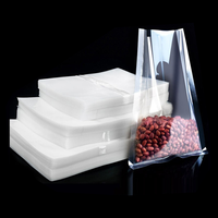 Sac d'emballage biodégradable en nylon transparent sous vide alimentaire blanc imprimé de logo personnalisé