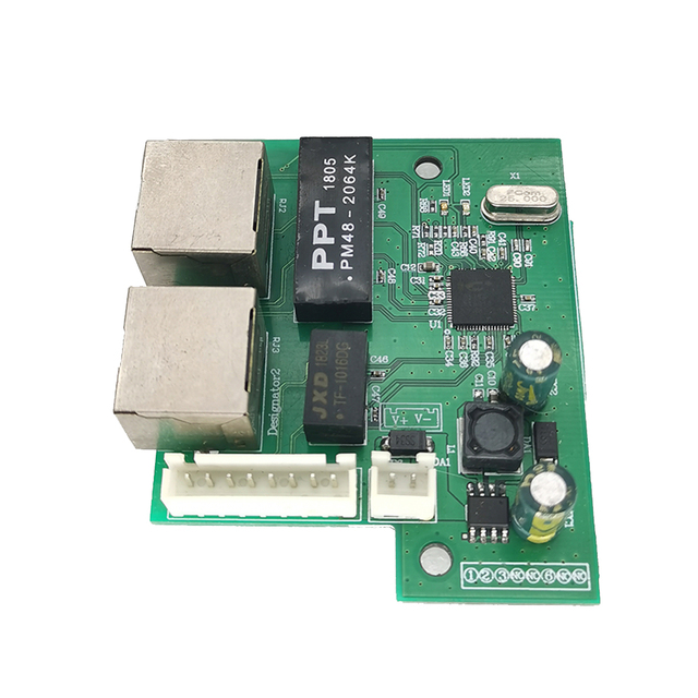 2+1 Port 10/100 Mbps FAST Ethernet Switch PCB 1.6G Capacity 3 Port Mini Ethernet Switch Board