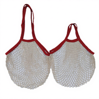 Katoenen mesh tas Moderne en eenvoudige multifunctionele fruit- en boodschappentas Geweven keukenopbergtas voor diverse ballen