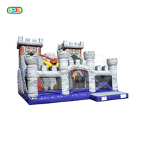 Moonwalk géant gonflable Bouncer Jumping Bouncy Castle Jumper Fire Dragon Bounce House