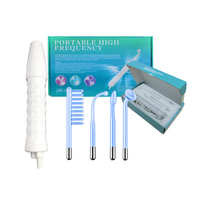 Appareil Facial Portable Haute Fréquence Darsonval Compatible AU/US – Baguette de Thérapie par Ondes pour Soin du Visage, Traitement de l'Acné et de la Peau