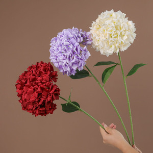 Greenway <b>Artificial</b> <b>Hydrangea</b> Flowers Large Branch Silk Fabric Wedding Decorations - Product Image 3