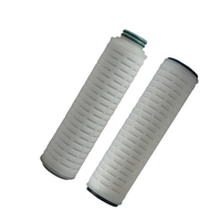 Cartouche filtrante plissée de type bougie à embout microporeux en PP avec membrane PTFE de 0,2 micron pour pré-filtration des liquides 500L/heure