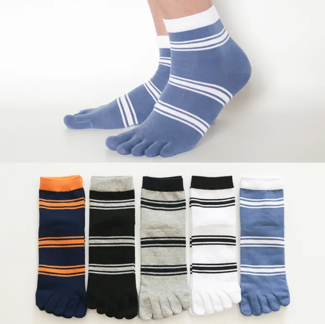 Winter and Autumn Soft Comfortable Anti-slip Solid Sporty Yoga Dance Five Finger Socks