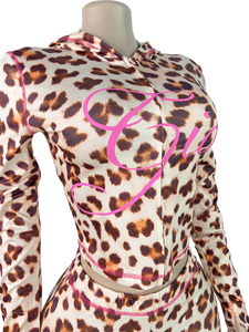Conjunto de Shorts Sexy de 2 Peças para Mulheres, Moletom com Capuz e Zíper, Conjunto de Roupas de Rua para Festas - Product Image 5