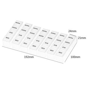 Boîte à pilules mensuelle portable en cuir PU, 28 compartiments, étui de rangement de voyage en plastique, pratique et portable - Product Image 4