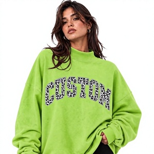 Sweat-shirt d'hiver surdimensionné à col montant pour femme, personnalisé, best-seller, manches longues, doux, confortable, respirant, écologique, séchage rapide - Product Image 1