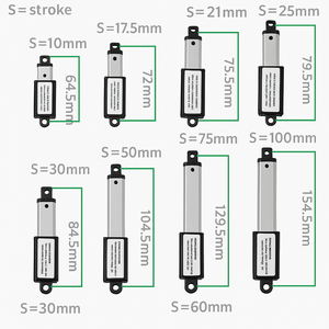 12 वी 24 वी स्टेनलेस स्टील ट्यूबलर पेन प्रकार इलेक्ट्रिक रैखिक एक्टोरेटर 10/17.5/21/25/30/50/75/100 एमस्ट्रोक धातु सामग्री एक्टोरेटर - Product Image 2