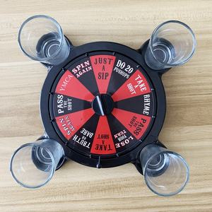 Vente chaude jeux de fête pour 4 personnes boire <span class=keywords><strong>Roulette</strong></span> verre jeu à boire ensemble jeux de table pour adultes Pub Party KTV bar discothèque - Product Image 4