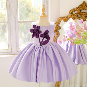 Vestido <span class=keywords><strong>de</strong></span> <span class=keywords><strong>Fiesta</strong></span> Formal <span class=keywords><strong>para</strong></span> Niña Pequeña con Apliques <span class=keywords><strong>de</strong></span> Rosas en 3D, Vestido <span class=keywords><strong>de</strong></span> Satén con Flores <span class=keywords><strong>para</strong></span> Niña, Traje <span class=keywords><strong>de</strong></span> Princesa <span class=keywords><strong>para</strong></span> Cumpleaños, Vestido <span class=keywords><strong>de</strong></span> <span class=keywords><strong>Fiesta</strong></span> Infantil, Ropa <span class=keywords><strong>para</strong></span> Niñas - Product Image 6
