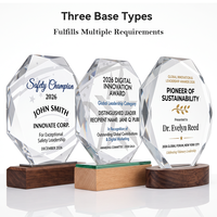 Trophée personnalisé en bois massif avec base ovale en bois, design multi-formes, pour retraite, employé, champion, reconnaissance d'équipe