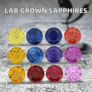 Zafiro Azul Real Creado en Laboratorio de 6.5mm, Corte Brillante Redondo con Juego de Color/Fuego, Precio por 1 Quilate en Oferta - Product Image 2