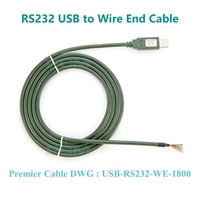 Cable Convertidor USB a RS232 con Blindaje Trenzado, Cubierta de PVC, Chipset FTDI FT232R de 5V, Cable Serial USB con Conductor de Cobre Puro