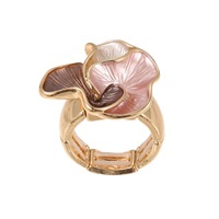 Bohème Femmes Pétale Géométrique Anneaux Écologique Alliage Vintage Réglable Coloré Émail Anneaux