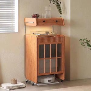Mueble para Robot Aspirador, Estante de Almacenamiento de Madera Maciza, Mueble Móvil para Sala de Estar - Product Image 1