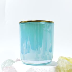 Recipientes de Metal para Velas, Color Verde Esmeralda Turquesa, con Tapa, Frascos Cilíndricos para Fabricación de Velas de Cera - Product Image 1