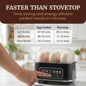Hervidor de Huevos Egg Easy Peel para 6 Huevos, Digital, Apagado Automático, para Huevos Cocidos Suaves, Medios o Duros, con Control Táctil - Product Image 2