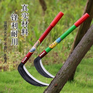 Outdoor Agricultural <b>Weeding</b> <b>Tool</b> Manganese Steel Sickle Corn Harvesting Ultra-Sharp Grass Cutting Leek Sickle Braided Bag - Product Image 2