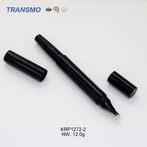 Emballage de stick contour double face avec logo personnalisé, tube en plastique, palette de fards à paupières avec pinceau en nylon, crayons cosmétiques - Product Image 4