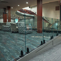 Clôture de piscine en verre trempé avec embouts, ensemble complet certifié AS/NZS
