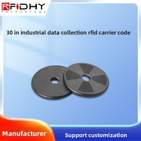 Etiqueta Electrónica RFID Modelo RFIDHY-HR302 Automatización Industrial Alta Frecuencia ISO15693 Capacidad de 2 KB Diseño Circular