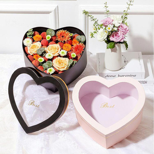 Luxury Bouquet Flower Paper Box Packaging Cajas Para Flores Y Amor I Love You Heart Shape Gift Rose Flower Boxes