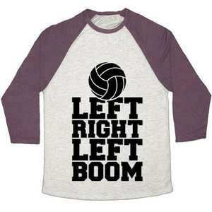 Maglietta da baseball unisex Tri-Blend Left, Right, Left, Boom - Product Image 2