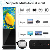 Livraison de stock américain 55 pouces 4K vertical au sol kiosque interactif LCD écran tactile signalisation numérique affichage publicitaire