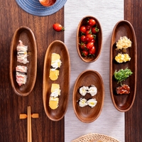 Bol en bois de noyer en forme de bateau pour légumes, bols à sushi en bois, assiettes à dessert et à fruits artisanales, vaisselle de table, saladier
