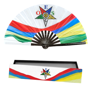 13inch Personalized Black Bamboo Folding Hand Fan Large Custom Printed Crafts